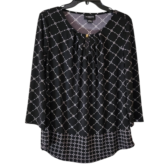 Liz Clairborne Career 3/4 Sleeve Blouse Size Large - Picture 2 of 5